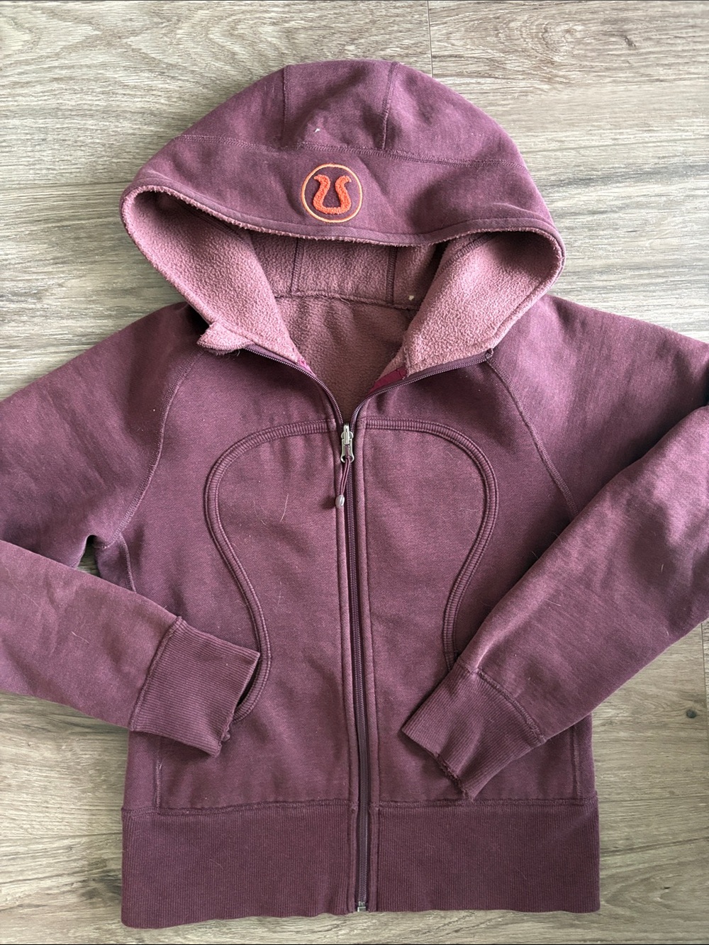 lululemon athletica Girls' Plum Full-Zip Hoodie with Logo